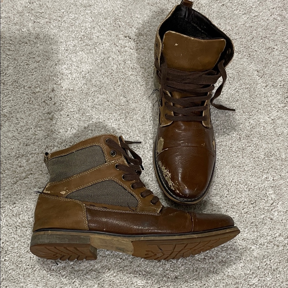 Men's Brown Rustic style Leather Boots